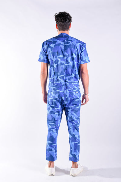 Blue camo rompsuit [Final Sale]