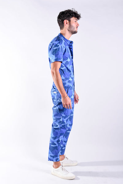 Blue camo rompsuit [Final Sale]