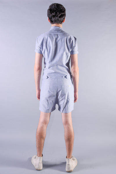 Blue Oxford romper [Final Sale]