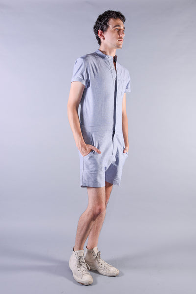 Blue Oxford romper [Final Sale]