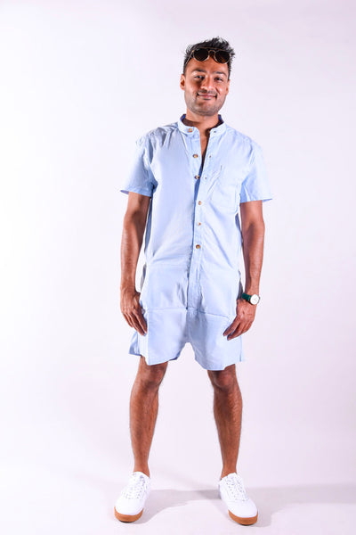 Light Blue Chambray romper [Final Sale]