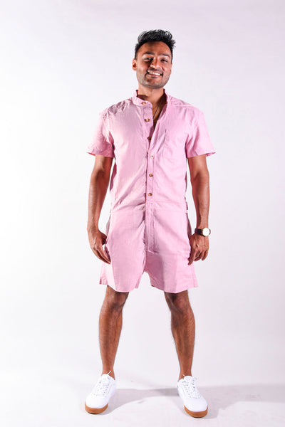 Light Pink Chambray romper [Final Sale]