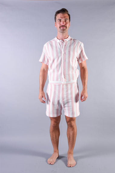 Pink Stripe romper [Final Sale]