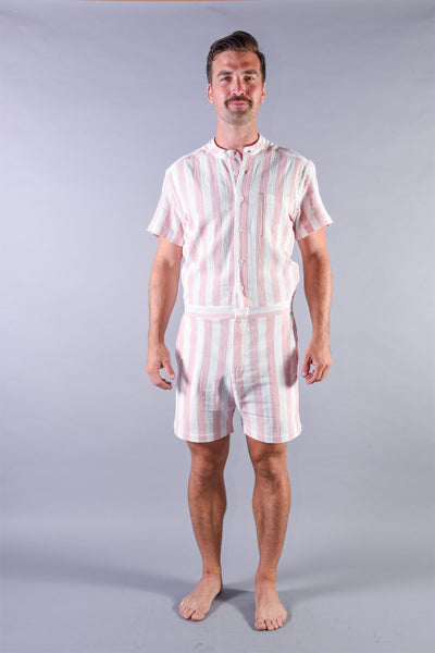 Pink Stripe romper [Final Sale]