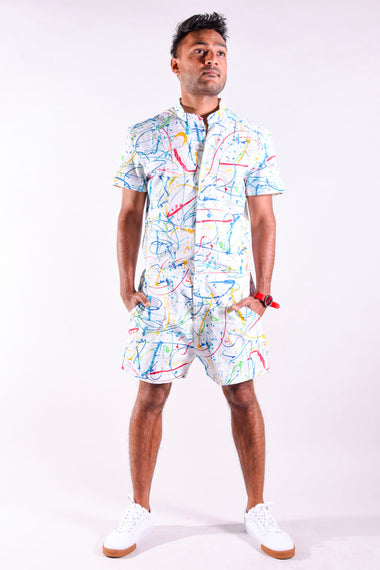 Splatter Print romper [Final Sale]